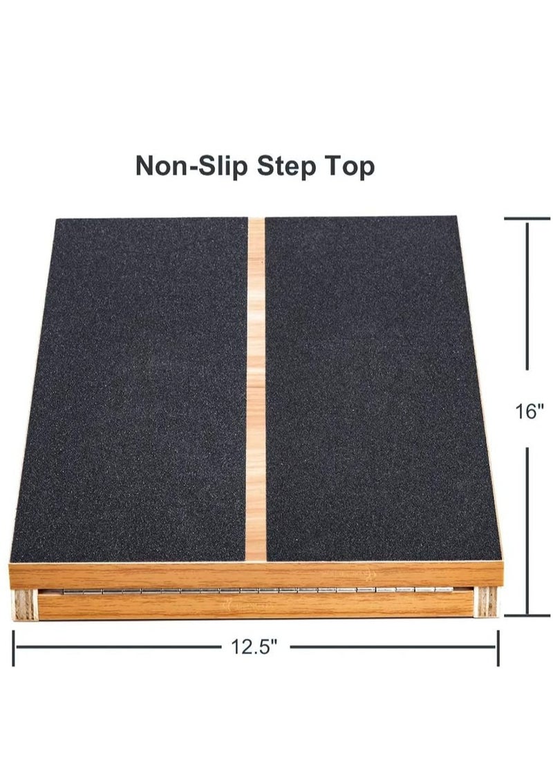 Generic - Professional Wooden Incline Board Adjustable Incline Board And Calf Stretcher Stretch Board - Non-Slip Stretch Board For Home Office Extra Side Handles For Easy Portability - Image 1