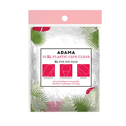 ADAMA Disposable Shower Conditioning Processing Caps, XX-Large Size for Processing, Conditioning, Showering Voluminous Hair, Protects Long Hair Styles, 10 Disposable Caps, Clear - Image 2