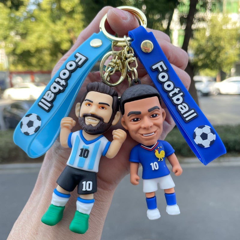 YP World Cup Soccer Star Keychain PVC Soft Glue Bag Pendant - Image 3