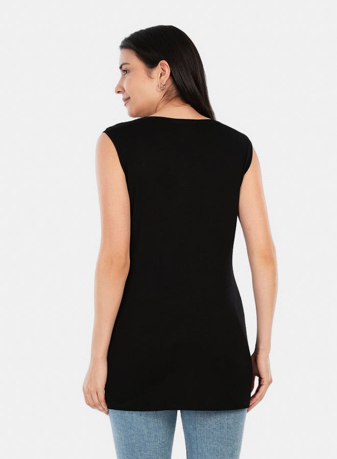 Carina Viscose Sleeveless Long T-Shirt - Image 3