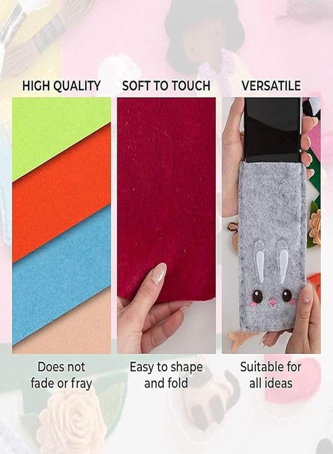 CANVASS Pack of 20 Bright A4 Size Multicolored Stiff Felt Sheet 1mm Thick for Craft (20cm*30cm) (White) - Image 2
