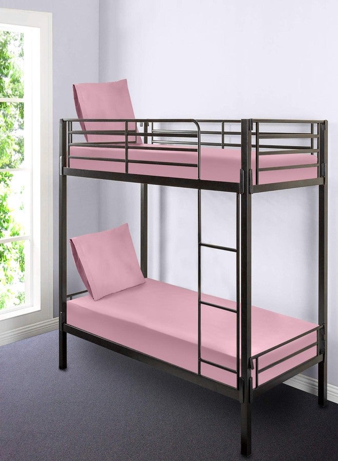 Gilbins Cot Size 30" x 75" Fitted Sheet, Made of Ultra Soft Cotton, Perfect for Camp Bunk Beds/RVs/Guest Beds Pink - Image 3