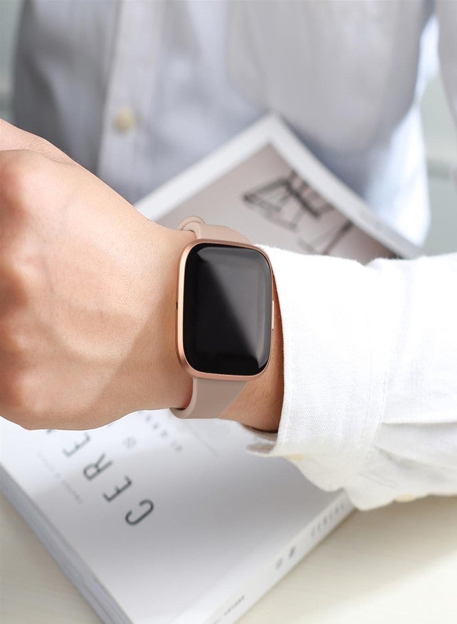 توبفيت أربطة رفيعة لساعة Fitbit Versa 2 للنساء والرجال، حزام ساعة ناعم من السيليكون المقاوم للماء، بديل لساعة Fitbit Versa/Lite/SE الذكية، عبوة من 5 قطع، حجم صغير - Image 4