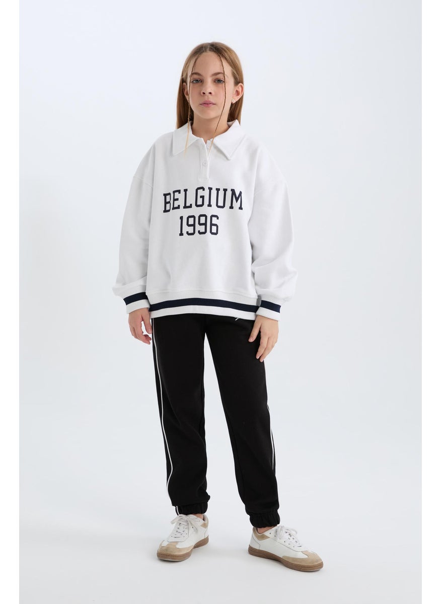 DeFacto Girl Elastic Waist Printed Cotton Jogger Sweatpants  - Image 2