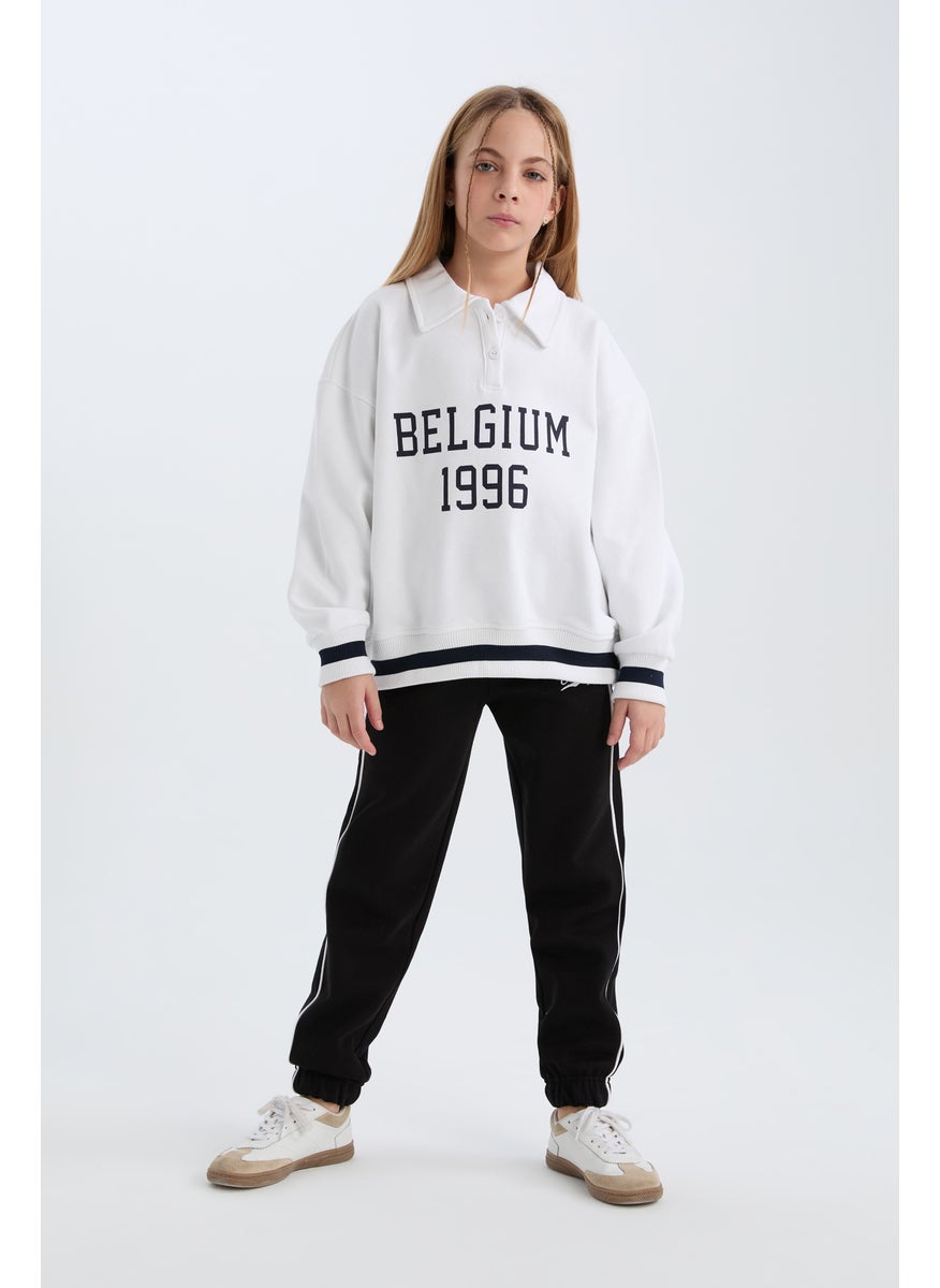DeFacto Girl Elastic Waist Printed Cotton Jogger Sweatpants  - Image 5