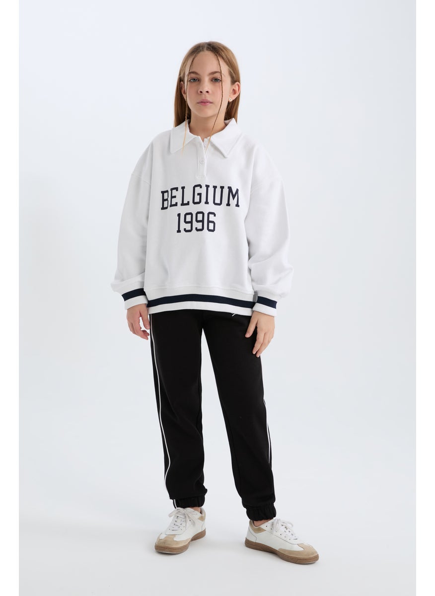 DeFacto Girl Elastic Waist Printed Cotton Jogger Sweatpants  - Image 4