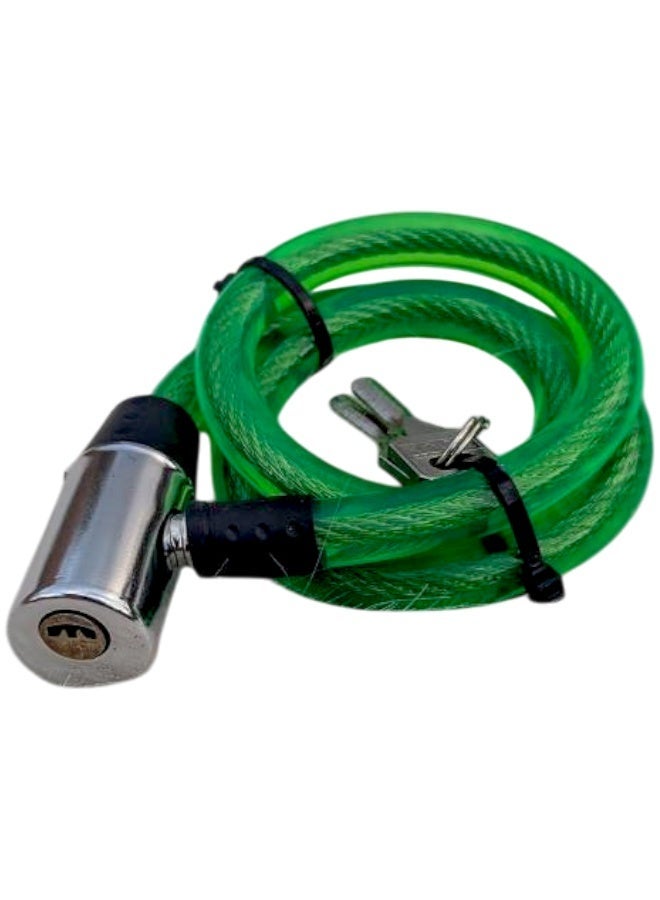 قفل دراجات سلك فولاذي مرن - حماية قصوى مع مفتاحين وتصميم متين - Image 3