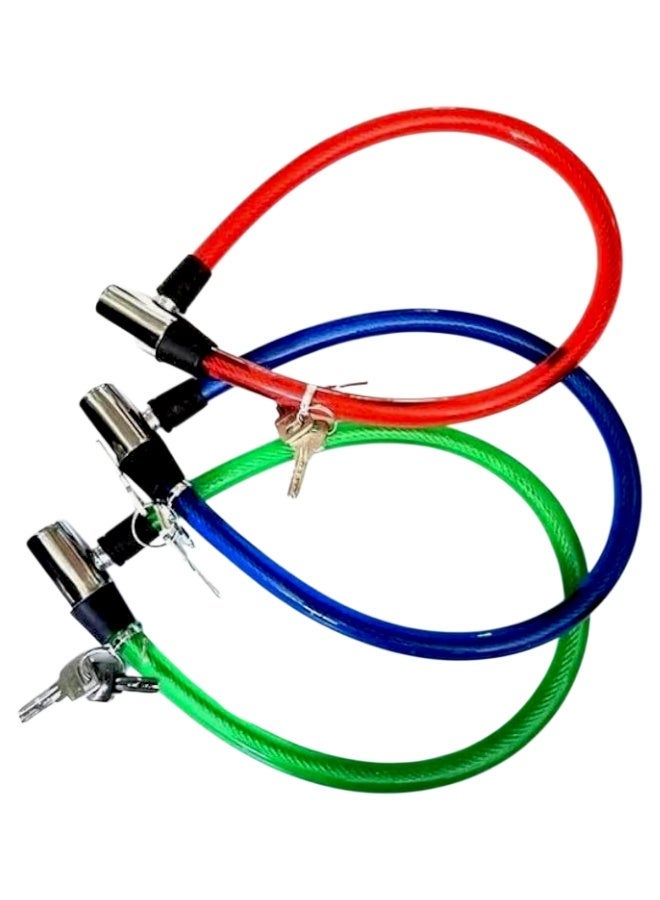 قفل دراجات سلك فولاذي مرن - حماية قصوى مع مفتاحين وتصميم متين - Image 1