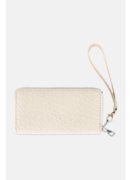 London Fog Women Brand Logo Ella Double Zip Wallet, Stone  - Image 2