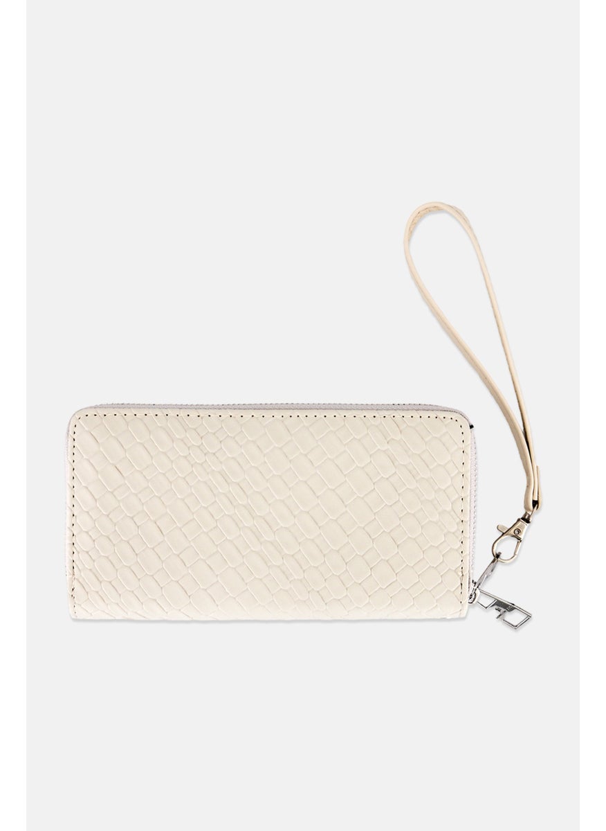 London Fog Women Brand Logo Ella Double Zip Wallet, Stone  - Image 2
