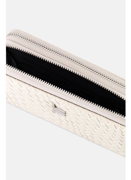 London Fog Women Brand Logo Ella Double Zip Wallet, Stone  - Image 3