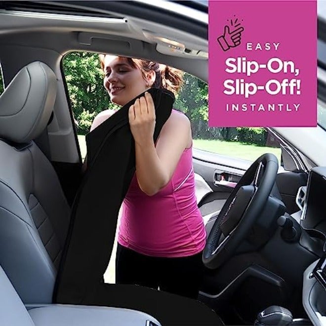 lebogner Waterproof Sweat Towel Car Seat Cover for Post Gym Workout, Running, Swimming, Beach and Hiking, Universal Fit Anti-Slip Bucket Seat Protector for Cars, SUVs and Trucks, Machine  Washable - Image 5