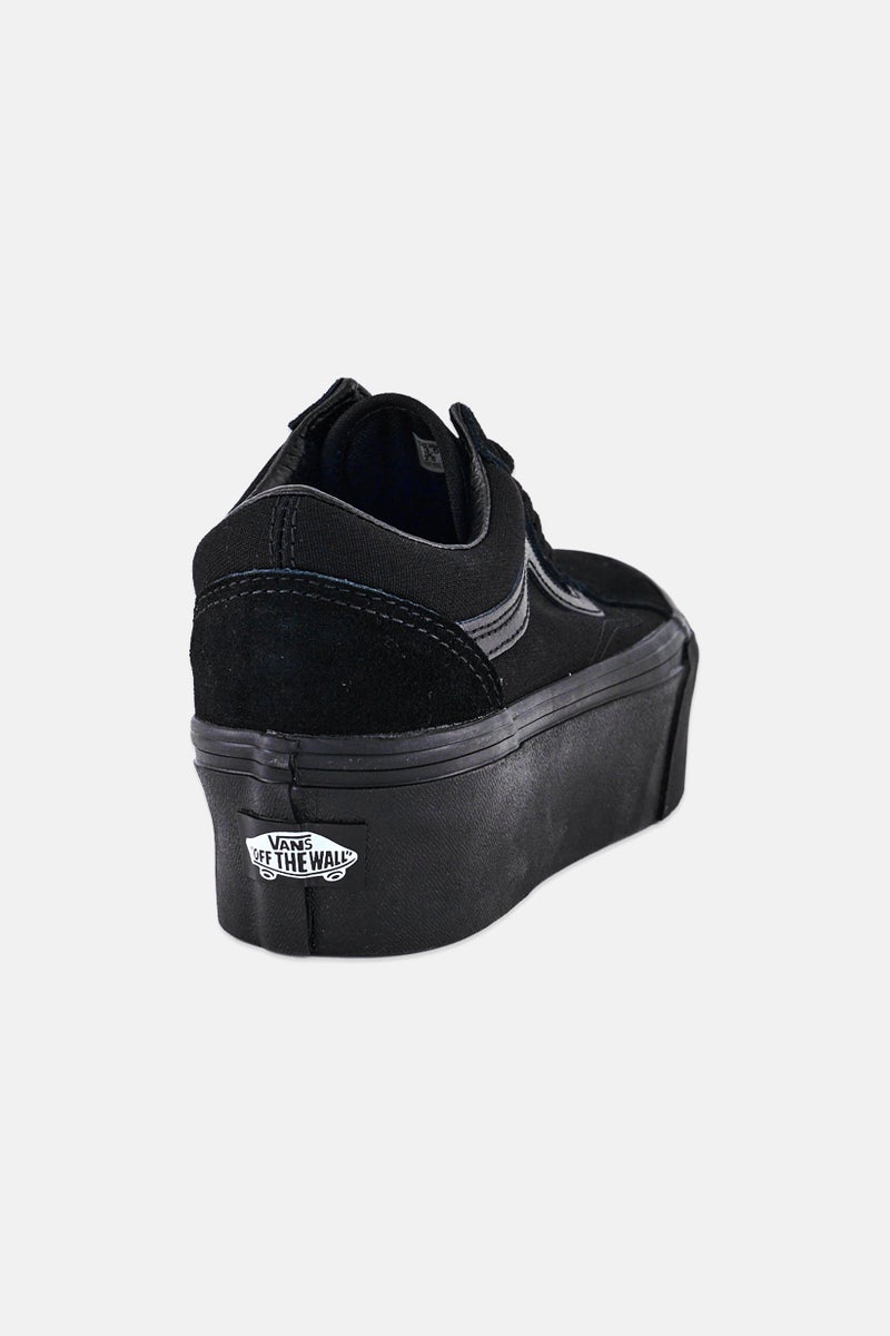 VANS Women Old Skool Lace Up Skateboarding Shoes, Black - Image 2