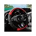 Couslcd Car Steering Wheel Cover 14515inch Leather AntiSlip Car Wheel Cover Protector Safety Comfortable Desgin Universal Auto Steering Wheels Accessories for Cars Truck SUV Red - Image 2