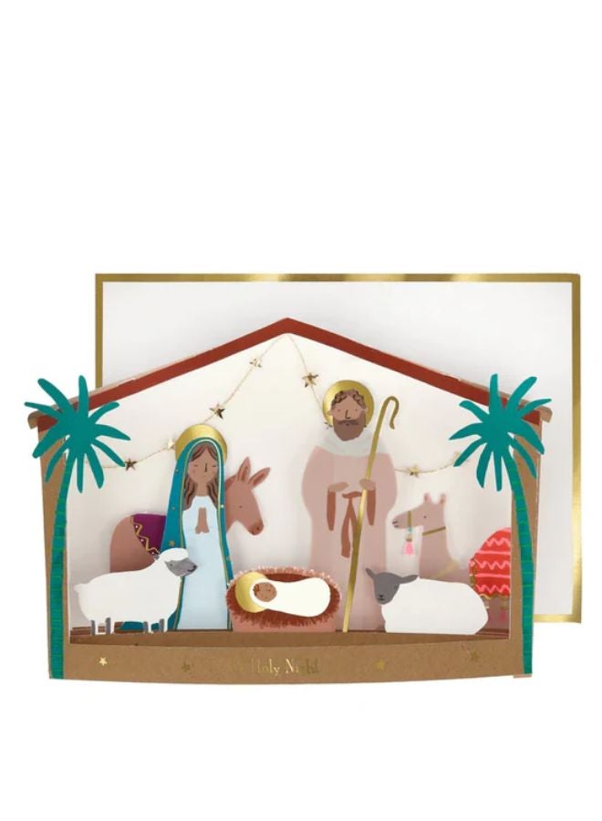 ميري ميري مشهد ميلاد ديوراما بطاقة - Image 1