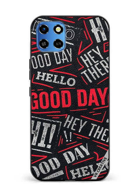 Protective Case Cover For Infinix Smart 6 HD Hello There Good Day Design Multicolour