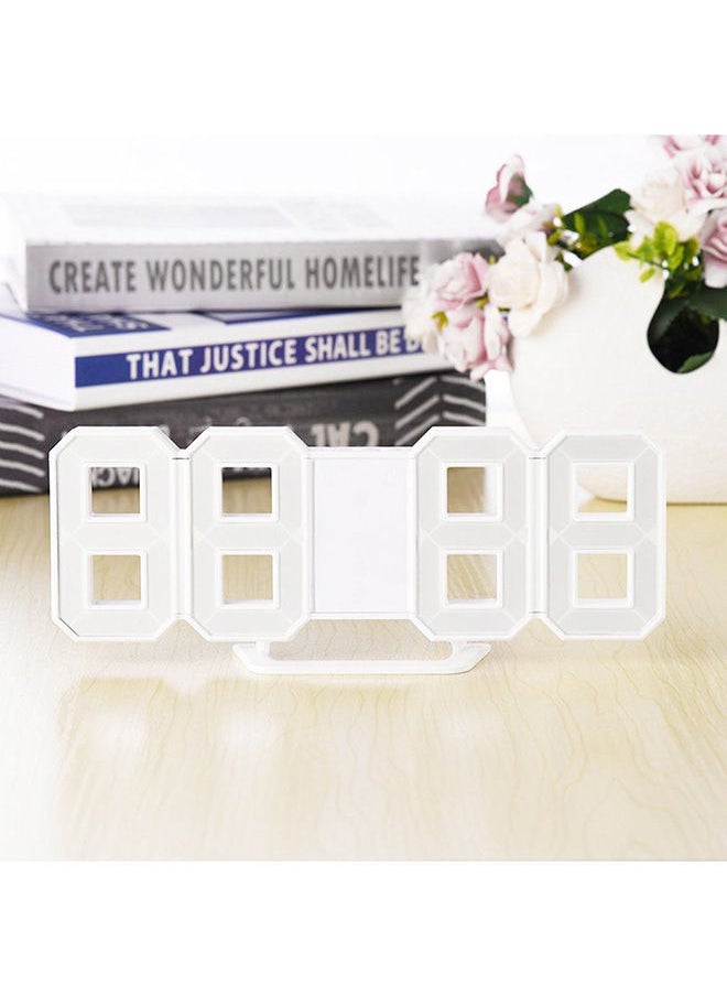 Digital LED Display Wall Desktop Clock White