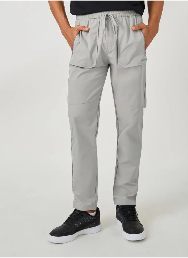 فورت كولينز Solid Drawstring Waist Regular Fit Pants
