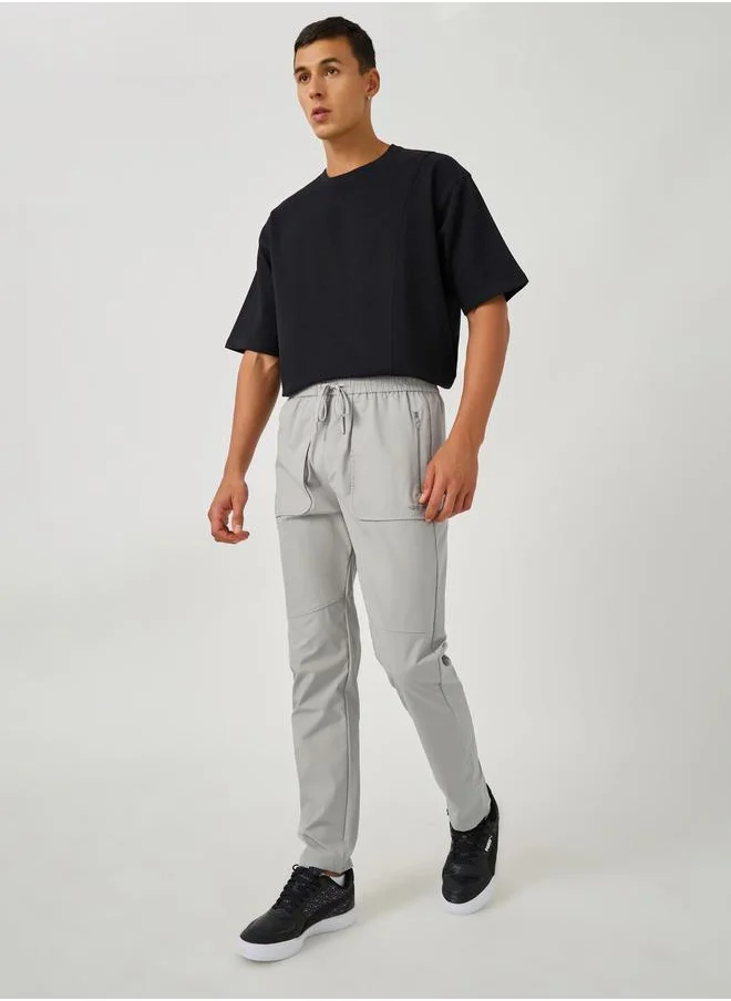 فورت كولينز Solid Drawstring Waist Regular Fit Pants