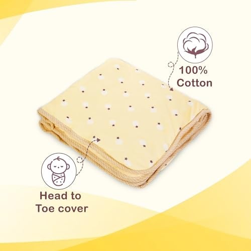 Mee Mee 100% Soft Cotton Hooded Baby Wrapper Cum Warmer, Blanket with Hood for New Born Baby 6+ Months - Image 2