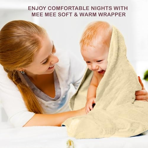 Mee Mee 100% Soft Cotton Hooded Baby Wrapper Cum Warmer, Blanket with Hood for New Born Baby 6+ Months - Image 4