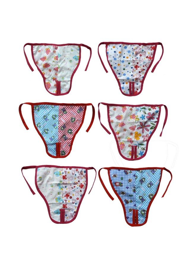 SRIM Cotton Nappy With Double Layer Fabric Langot 6 Pcs 2198 Random Twin Colour - Image 3