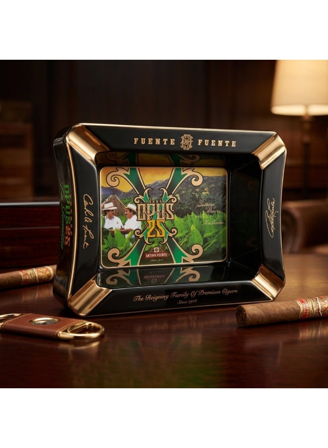 Arturo Fuente 25th Anniversary Large Ceramic Cigar Ashtray – Heavy Duty Luxury Ash Tray with 4 Cigar Rests for Home, Patio & Cigar Lounge - Image 2