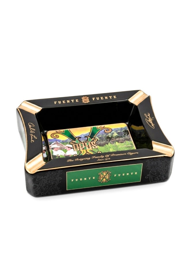 Arturo Fuente 25th Anniversary Large Ceramic Cigar Ashtray – Heavy Duty Luxury Ash Tray with 4 Cigar Rests for Home, Patio & Cigar Lounge - Image 1