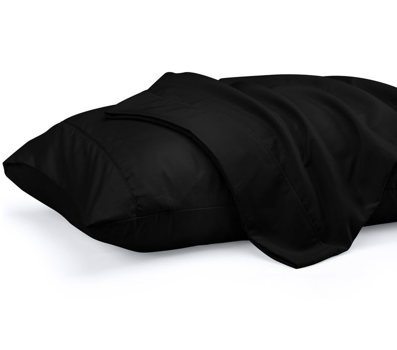 Utopia Bedding Pillow Cases Queen Size 2-Pack - Soft Brushed Microfiber - Envelope Closure - Perfect for Hospitals, Hotels, Guest Rooms - Oeko-TEX Certified, 20x30 Inches (Black) - Image 1