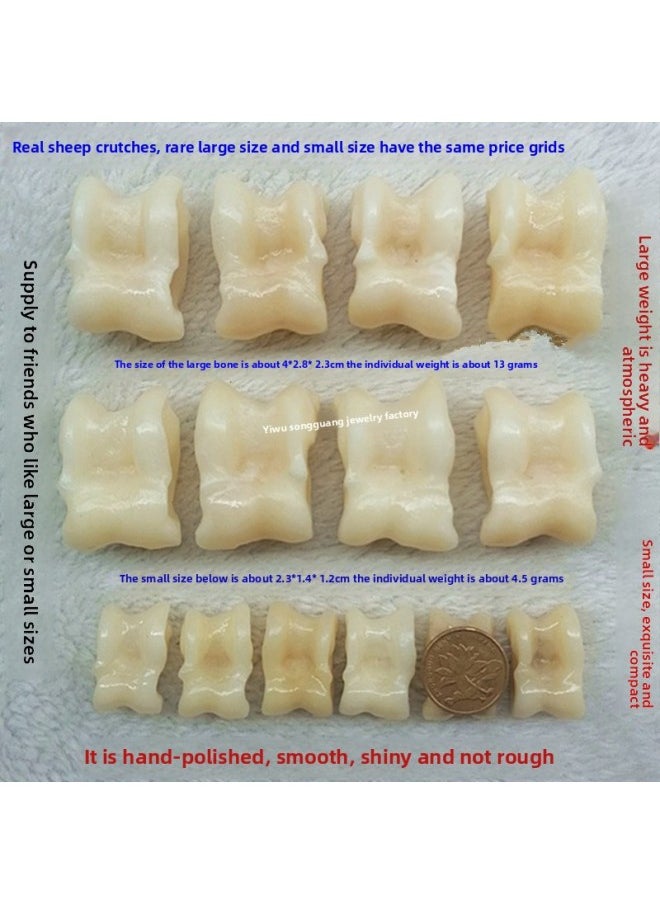 Hand-polished Sheep Bone Smooth Feel Good Sheep Galaha 60 Nostalgic Sheep Crutch Bone Toy Galaha Sheep Corner-Specifications:Select 5 Real Bones (all Polished And Not Rough)