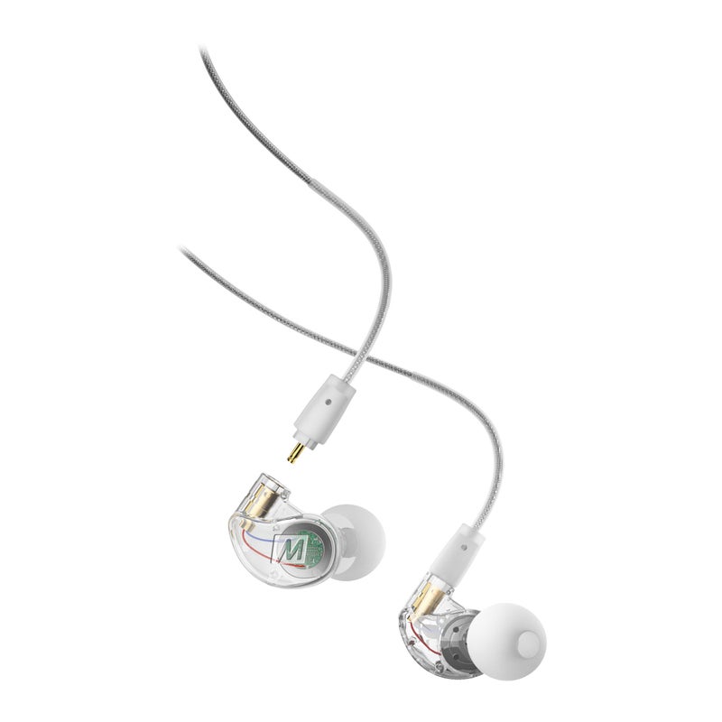 MEE Audio سماعات مونيتر داخل الأذن MEE Audio M6 PRO للموسيقيين، الجيل الثاني مع صوت محسن، خطافات أذن من سلك الذاكرة وكابلات قابلة للاستبدال، سماعات أذن احترافية لعزل الضوضاء، تشمل كابلين (شفاف) - Image 1