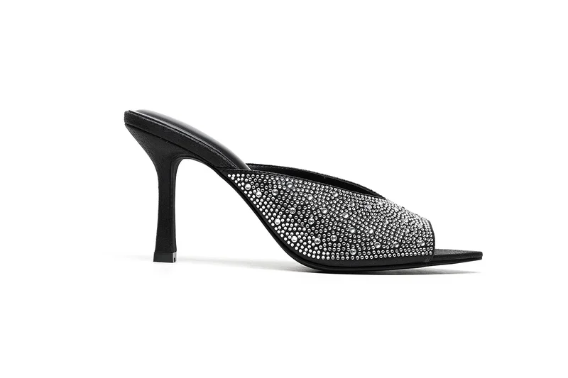 كابلي Embellished open toe high-heeled mule