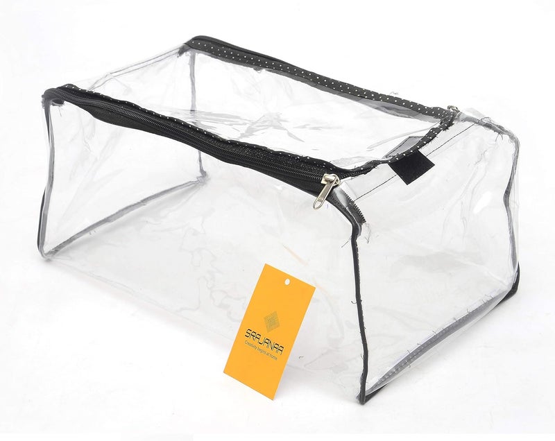SRAJANAA Srajanaa Transparent Waterproof Multiutility Portable Dustproof Shoe Storage Box, Pouch Bag & Shoe Cover | Durable Shoe Protector, Travel Storage Organizer for Shoes, Boots, High Heels | Set of 2  - Image 5