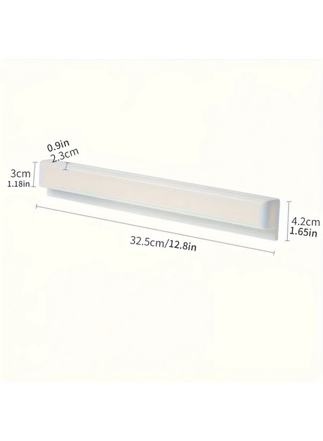 Adhesive Wall Mounted Toothbrush Holder With Toothpaste Storage Sleek White Design - Image 3