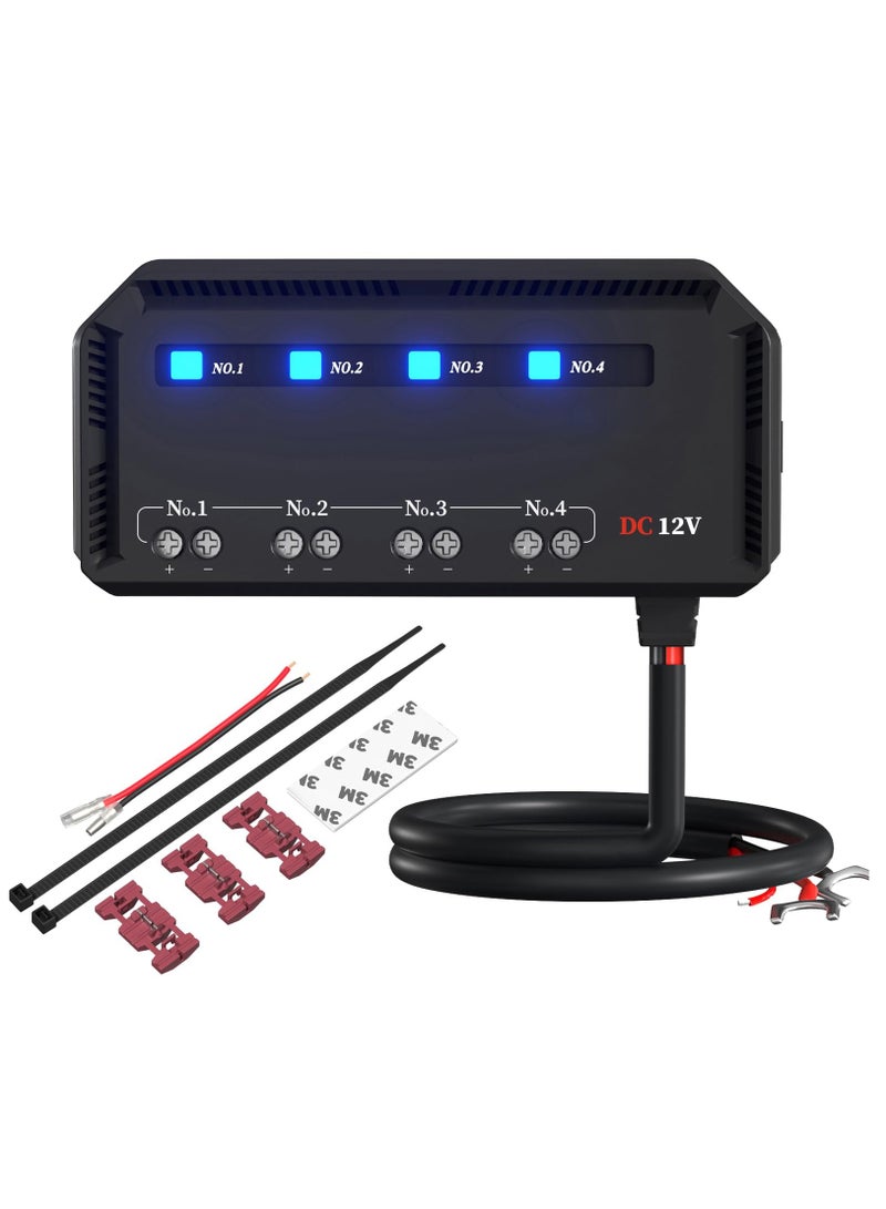 Generic Waterproof 12V 20A Fuse Relay Box Kit with LED Indicator Quick Wiring Heat-resistant Holder and 5A 3A 2A Fuses for Cars and Motorcycles - Image 1