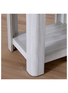 DANUBE HOME Olivos End Table With Shelf Multi Functional Living Room Table Space Saving Side Table Furniture For Home Bedroom L 50 x W 50 x H 55 cm Grey Oak  - Image 4