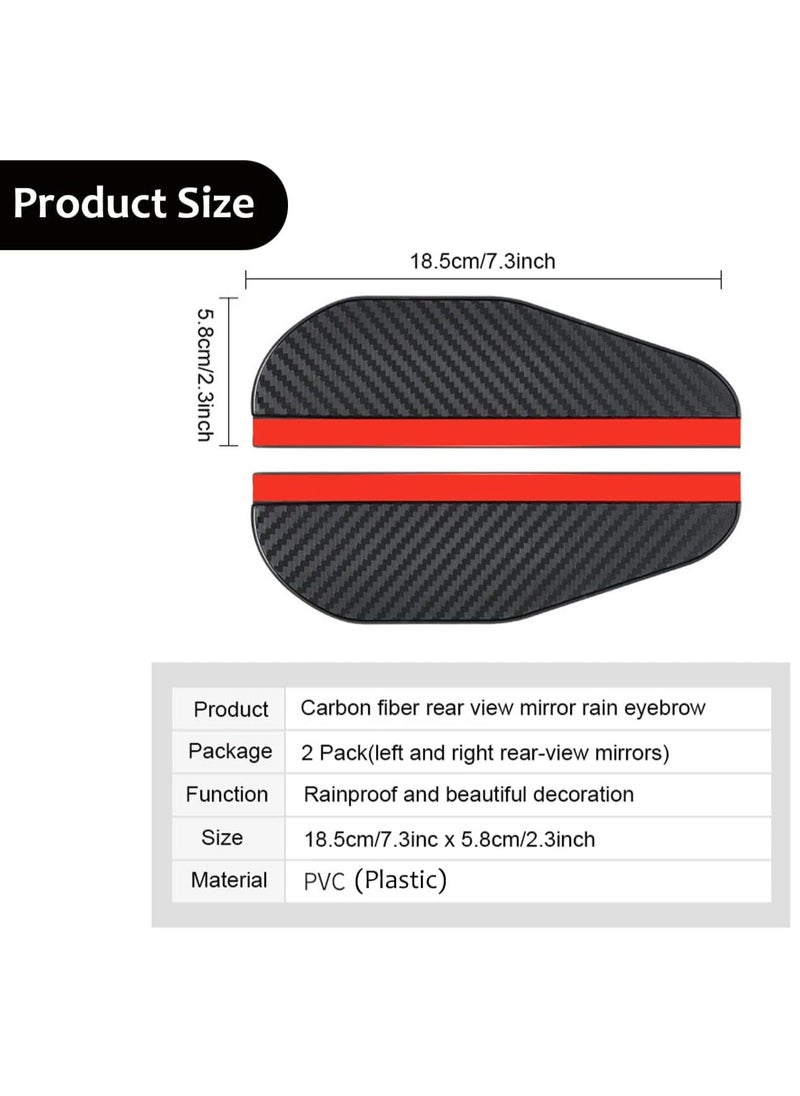 RATSAW - Mirror Rain Visor Eyebrow Side Mirror Visor Rain Guards Universal Fit for Car 2 Pack Side Mirror Covers - Image 1