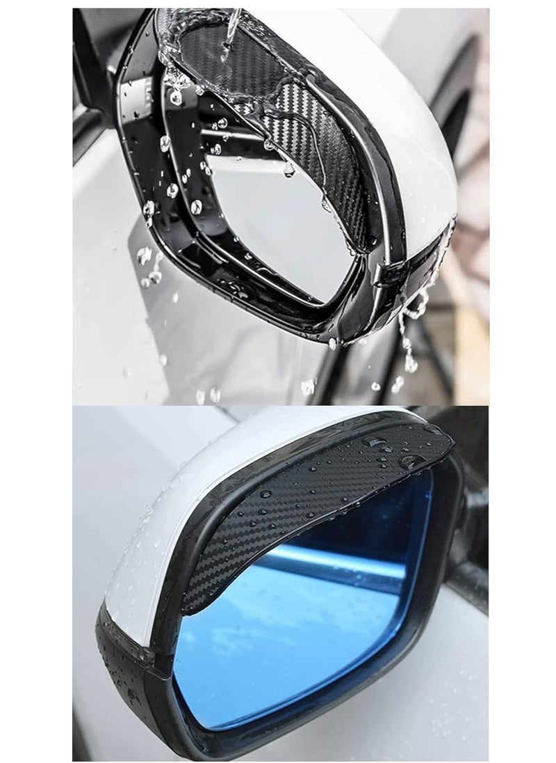 RATSAW Mirror Rain Visor Eyebrow Side Mirror Visor Rain Guards Universal Fit for Car 2 Pack Side Mirror Covers  - Image 2
