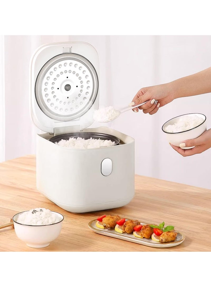 Electric Rice Cooker 2.5L, Digital Multi-Cooker with Steamer, 4-Cup Capacity, Stainless Steel Inner Pot, Smart Rice and Soup Cooker with Egg Steamer, 1-Year Warranty, Beige - Image 3
