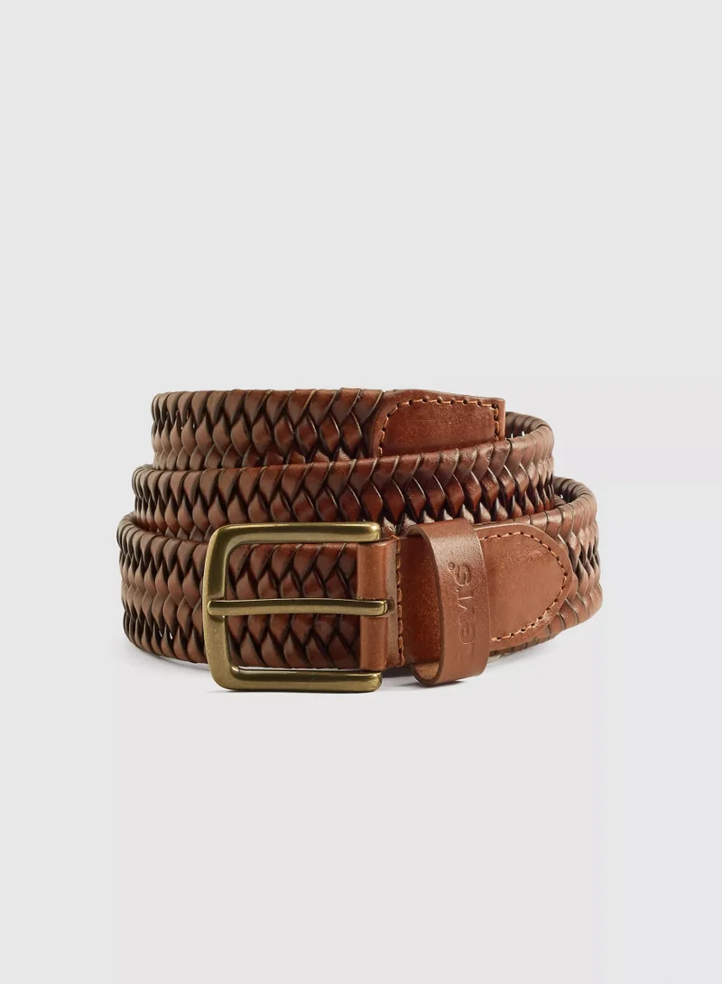 Levi's Men's Stretch Braid Composition Leather Belt