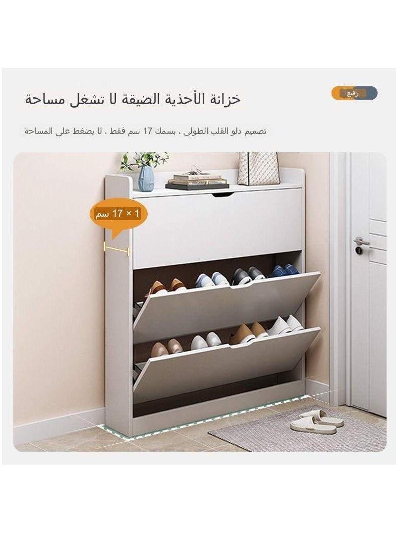 رف للأحذية رفيع للغاية لمدخل المنزل خزانة خذاء رف تخزين للأحذية الصغيرة