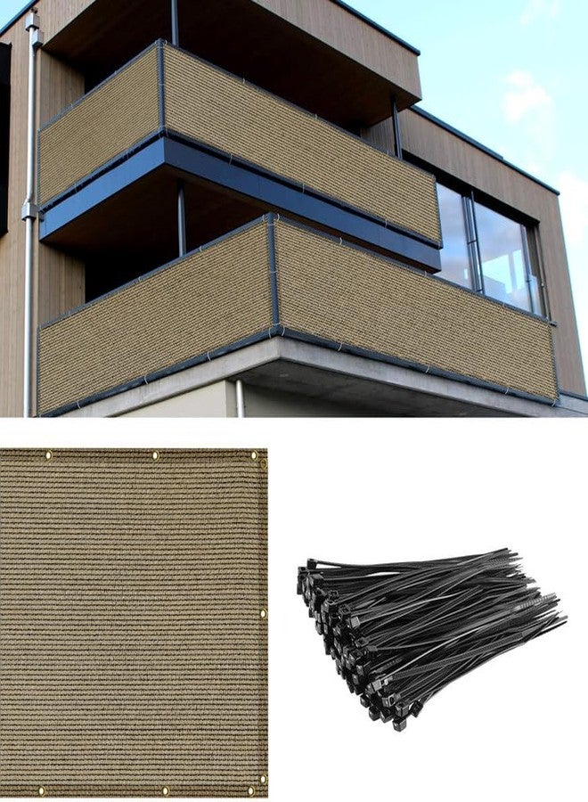 GREEN DECOR HDPE Fabric Self Fold Baby Kids Safety Net Protector for Balcony & Staircase Railing Guard,Balcony Stairway Net Baby Safety Products for Indoor&Outdoor(BeigeBlack Color, 1X8 MTR) - Image 4