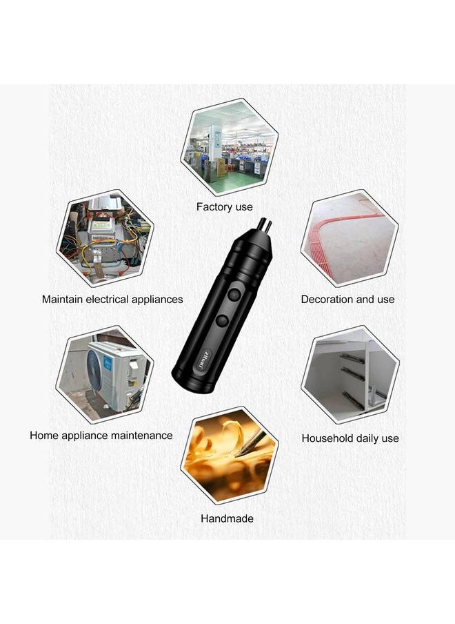 Thoraya - Electric Screwdriver Set with Screw Bits Rechargeable Small Household Electric Hand Drill Full-automatic Screwdriver Tool - Image 1