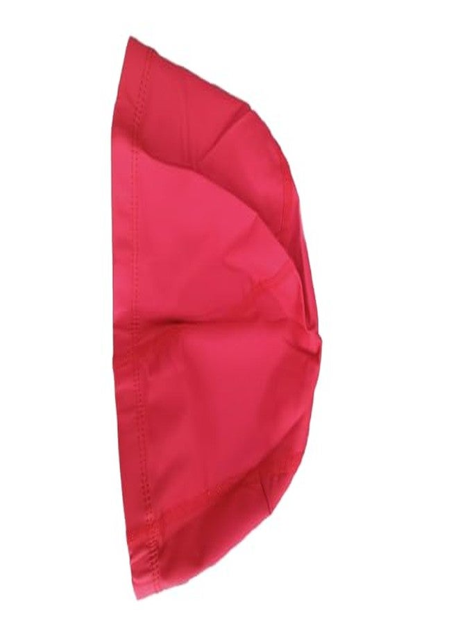 HYORTS® Swimming Cap Pu Waterproof Skin Friendly Fabric for Women Girls Men Boys Swim Cap for Long Hair | Anti Slip Silicone Swiming Cap Ideal for Everyday Use (Red) - Image 5