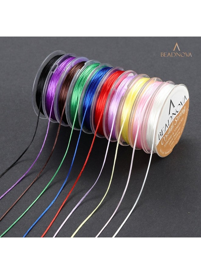 BEADNOVA 1Mm Elastic Stretch Crystal String Cord For Jewelry Making Bracelet Beading Thread (12M/ Roll Total 10 Rolls Mixed Color) - Image 5