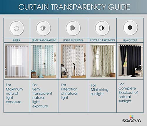 Swayam 100% Cotton Window Curtain (2PC) 210TC for Bedroom, Living Room - Comes with Readymade Eyelets, Triple Layer Weave (5Ft) Noise Dampener, Machine Washable - Dark Brown - Image 4