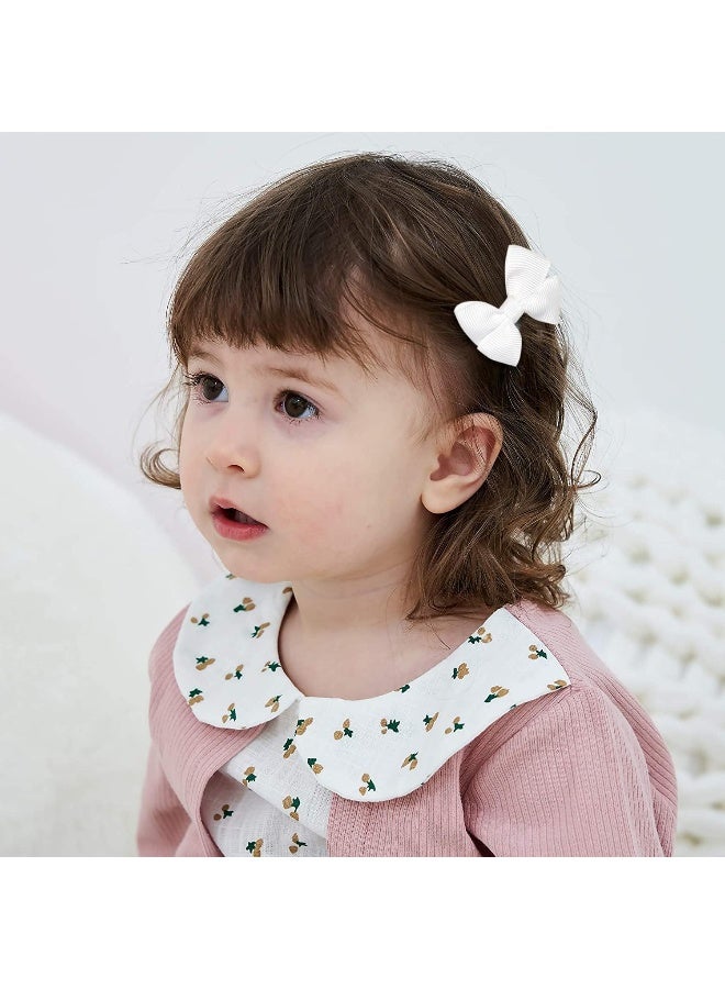 CellElection 60Pcs Hair bow Clips 2Inch Mini Hair Clips for Baby Fine Hair Grosgrain Ribbon Bows 30 Colors in Pairs - Image 4