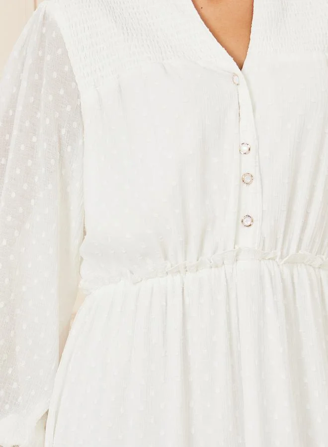 Styli Swiss Dot Dress