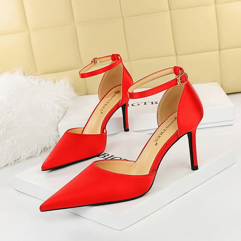 Elegant Womens High Heel Sandals Limited Stock Red 