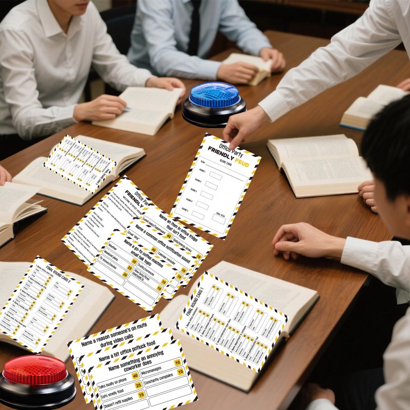 IIDEA Office Party Friendly Feud Game with 2 Answer Buzzers, Team Building Feud Cards for Family Game Night Fun Trivia Quiz for Work Staff Coworkers Company Groups Holiday Gathering - Image 5